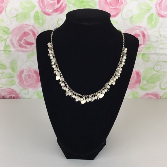 Brighton Jewelry - Brighton Precious Pearls Silver Hearts Necklace